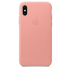 Кожаный чехол Apple Leather Case Soft Pink (MRGH2) для iPhone X MRGH2 - Фото 1