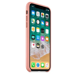 Кожаный чехол Apple Leather Case Soft Pink (MRGH2) для iPhone X - Фото 4