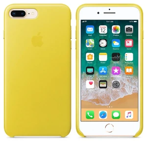 Шкіряний чохол Apple Leather Case Spring Yellow (MRGC2) для iPhone 8 Plus | 7 Plus - Фото 2