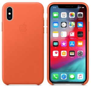 Кожаный чехол Apple Leather Case Sunset (MVFQ2) для iPhone XS - Фото 3