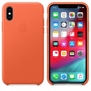 Кожаный чехол Apple Leather Case Sunset (MVFQ2) для iPhone XS - Фото 4