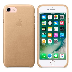 Кожаный чехол Apple Leather Case Tan (MMY72) для iPhone SE 3 | SE 2 | 8 | 7 - Фото 5