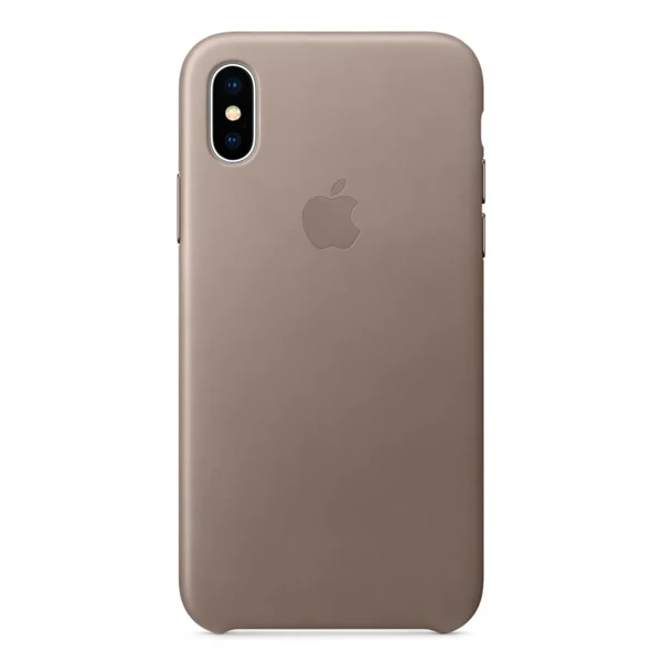 Шкіряний чохол Apple Leather Case Taupe (MQT92) для iPhone X у Миколаєві