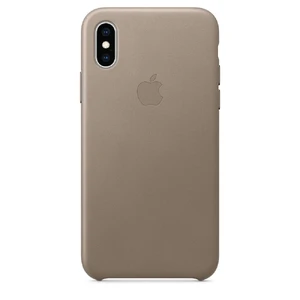 Шкіряний чохол Apple Leather Case Taupe (MRWL2) для iPhone XS MRWL2 - Фото 1