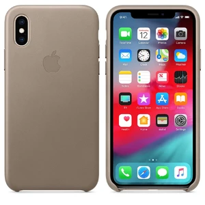 Шкіряний чохол Apple Leather Case Taupe (MRWL2) для iPhone XS - Фото 2
