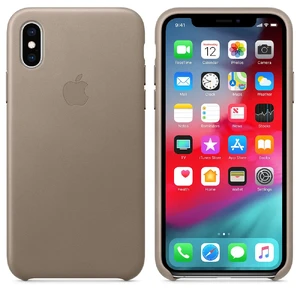 Шкіряний чохол Apple Leather Case Taupe (MRWL2) для iPhone XS - Фото 3