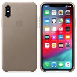 Шкіряний чохол Apple Leather Case Taupe (MRWL2) для iPhone XS - Фото 4