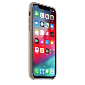 Шкіряний чохол Apple Leather Case Taupe (MRWL2) для iPhone XS - Фото 5