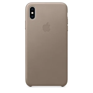 Кожаный чехол Apple Leather Case Taupe (MRWR2) для iPhone XS Max MRWR2 - Фото 1