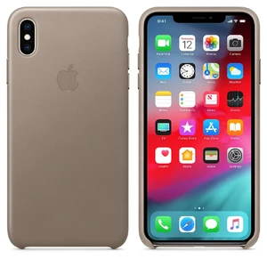 Кожаный чехол Apple Leather Case Taupe (MRWR2) для iPhone XS Max - Фото 2