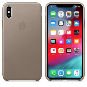 Кожаный чехол Apple Leather Case Taupe (MRWR2) для iPhone XS Max - Фото 4