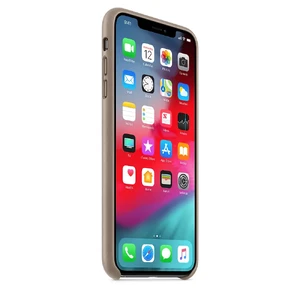 Кожаный чехол Apple Leather Case Taupe (MRWR2) для iPhone XS Max - Фото 5