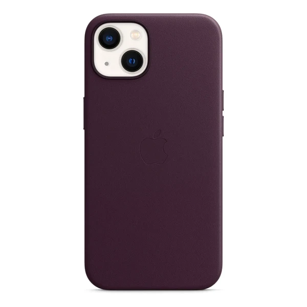 Шкіряний чохол Apple Leather Case with MagSafe Dark Cherry (MM143) для iPhone 13