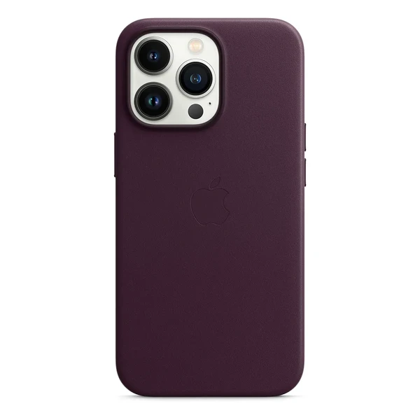 Шкіряний чохол Apple Leather Case with MagSafe Dark Cherry (MM1A3) для iPhone 13 Pro