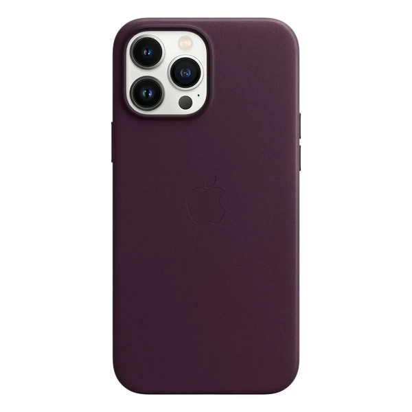 Кожаный чехол Apple Leather Case with MagSafe Dark Cherry (MM1M3) для iPhone 13 Pro Max