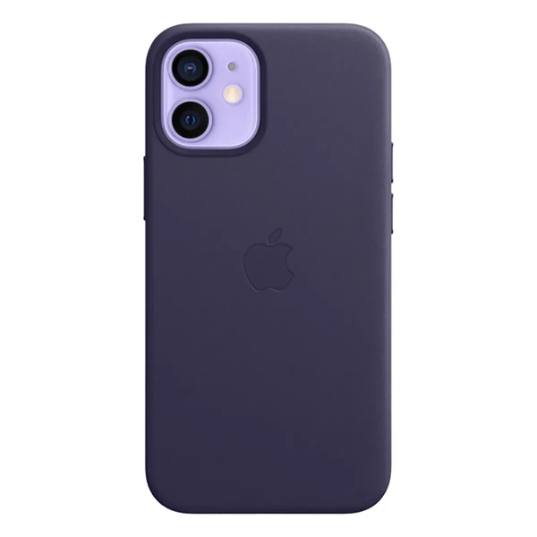 Шкіряний чохол Apple Leather Case with MagSafe Deep Violet (MJYQ3) для iPhone 12 mini