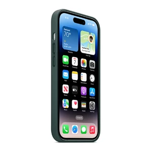 Кожаный чехол Apple Leather Case with MagSafe Forest Green для iPhone 14 Pro (MPPH3) - Фото 3