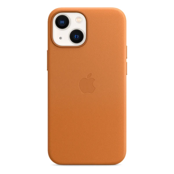 Шкіряний чохол Apple Leather Case with MagSafe Golden Brown (MM0D3) для iPhone 13 mini