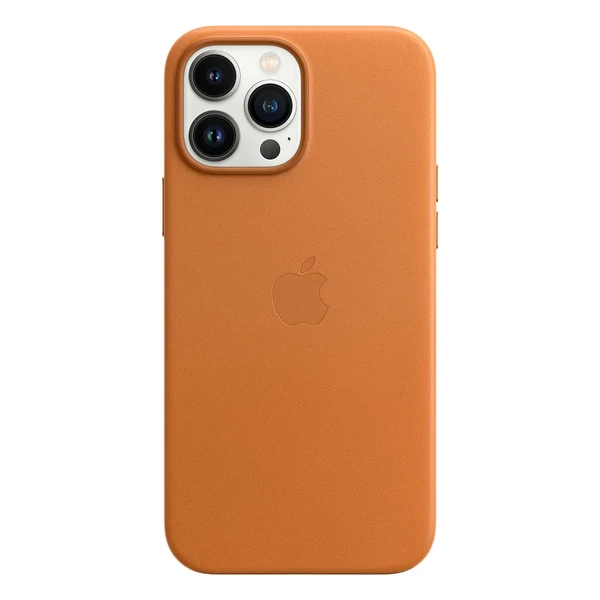 Кожаный чехол Apple Leather Case with MagSafe Golden Brown (MM1L3) для iPhone 13 Pro Max