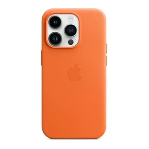Шкіряний чохол Apple Leather Case with MagSafe Orange для iPhone 14 Pro Max (MPPR3) (Відкрита упаковка)