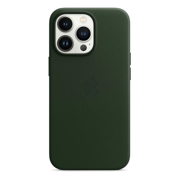 Шкіряний чохол Apple Leather Case with MagSafe Sequoia Green (MM1G3) для iPhone 13 Pro в Кривому Розі