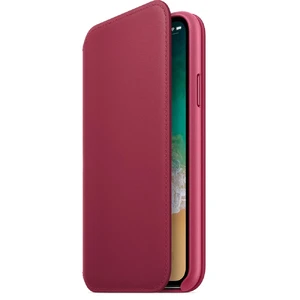 Кожаный чехол-книжка Apple Leather Folio Berry (MQRX2) для iPhone X | XS - Фото 4