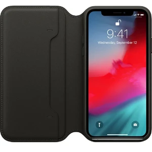 Шкіряний чохол-книжка Apple Leather Folio Black (MRWW2) для iPhone XS | X - Фото 3