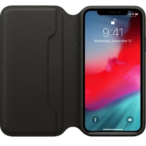 Шкіряний чохол-книжка Apple Leather Folio Black (MRWW2) для iPhone XS | X - Фото 4