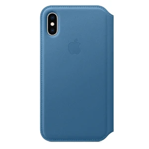 Кожаный чехол-книжка Apple Leather Folio Cape Cod Blue (MRX02) для iPhone XS | X MRX02 - Фото 1