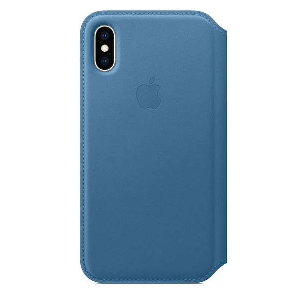 Шкіряний чохол-книжка Apple Leather Folio Cape Cod Blue (MRX02) для iPhone XS | X