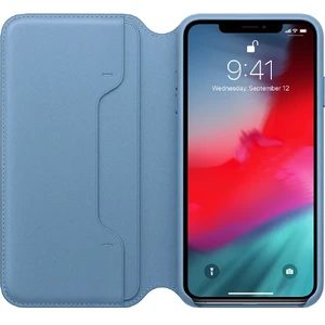 Шкіряний чохол-книжка Apple Leather Folio Cape Cod Blue (MRX52) для iPhone XS Max - Фото 3