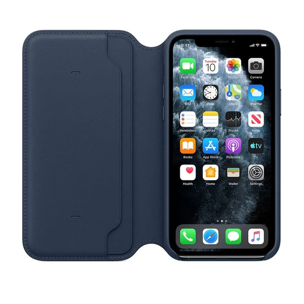 Кожаный чехол-книжка Apple Leather Folio Deep Sea Blue (MY1L2) для iPhone 11 Pro в Хмельницком
