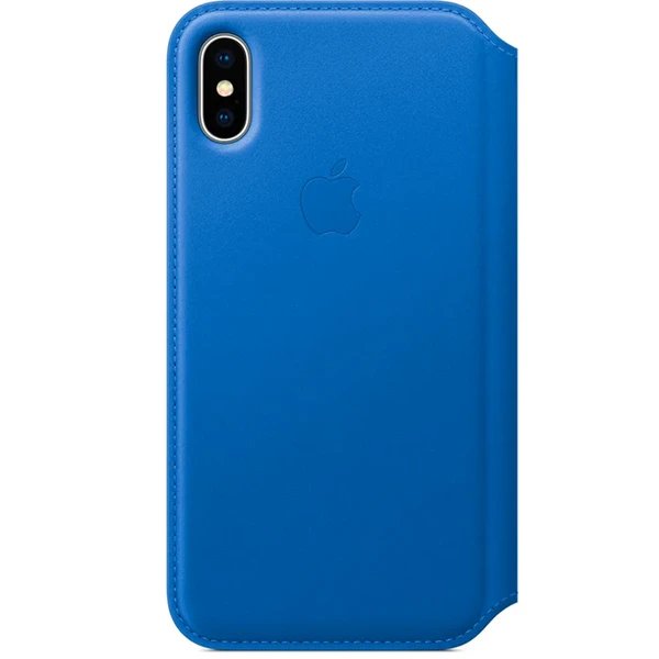 Шкіряний чохол-книжка Apple Leather Folio Electric Blue (MRGE2) для iPhone X | XS