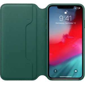 Кожаный чехол-книжка Apple Leather Folio Forest Green (MRX42) для iPhone XS Max - Фото 2