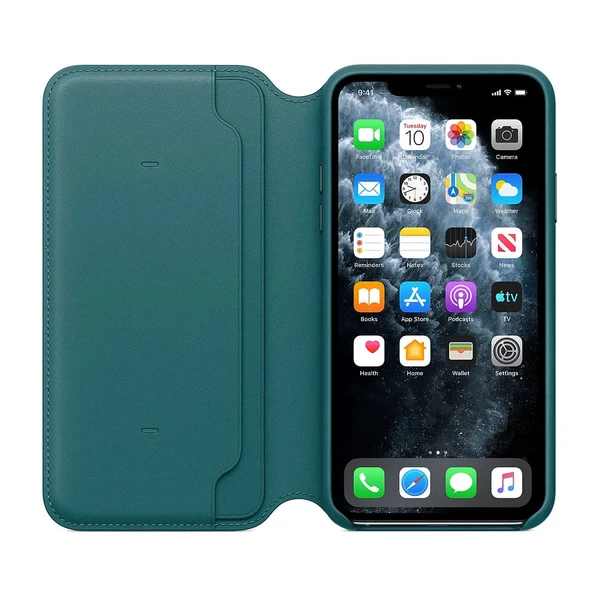 Шкіряний чохол-книжка Apple Leather Folio Peacock (MY1Q2) для iPhone 11 Pro Max в Сумах