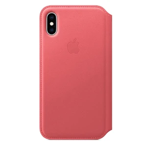 Шкіряний чохол-книжка Apple Leather Folio Peony Pink (MRX12) для iPhone XS | X MRX12 - Фото 1