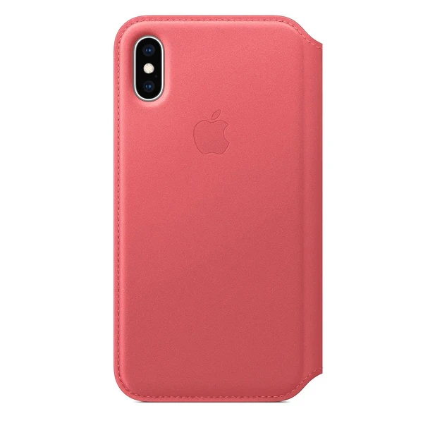 Шкіряний чохол-книжка Apple Leather Folio Peony Pink (MRX12) для iPhone XS | X