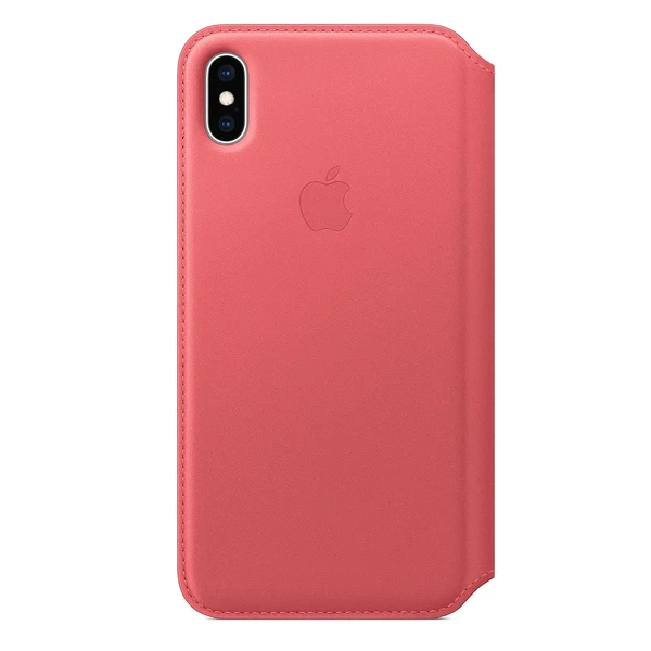 Шкіряний чохол-книжка Apple Leather Folio Peony Pink (MRX62) для iPhone XS Max