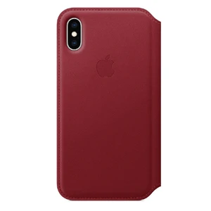 Кожаный чехол-книжка Apple Leather Folio (PRODUCT) RED (MRWX2) для iPhone XS | X MRWX2 - Фото 1