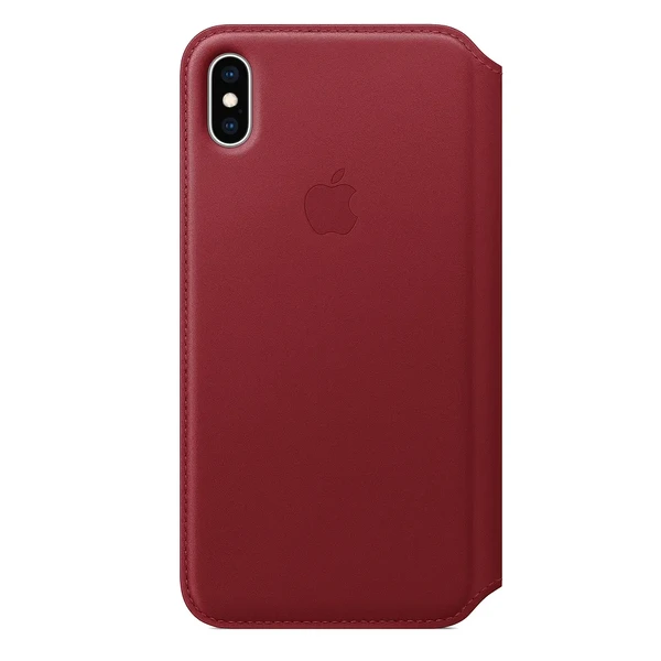 Шкіряний чохол-книжка Apple Leather Folio (PRODUCT) RED (MRX32) для iPhone XS Max
