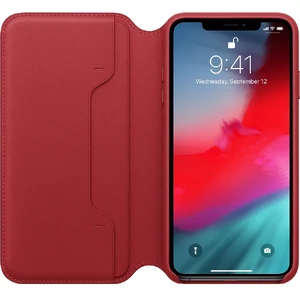 Кожаный чехол-книжка Apple Leather Folio (PRODUCT) RED (MRX32) для iPhone XS Max - Фото 4