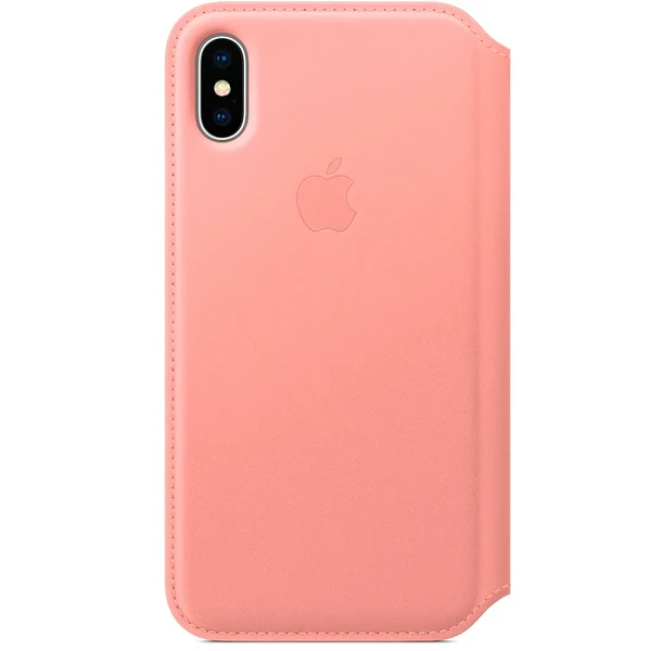 Шкіряний чохол-книжка Apple Leather Folio Soft Pink (MRGF2) для iPhone X | XS