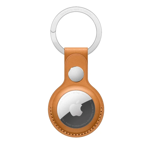 Шкіряний брелок з кільцем Apple Leather Key Ring Golden Brown (MMFA3) для AirTag у Вінниці