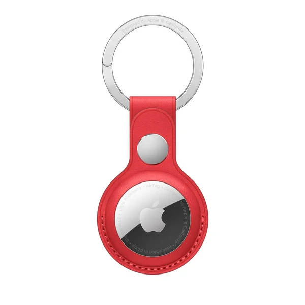 Кожаный брелок с кольцом Apple Leather Key Ring Red (MK103) для AirTag в Броварах