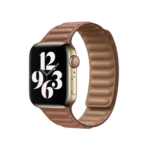 Кожаный ремешок Apple Leather Link Saddle Brown для Apple Watch 40mm (S | M) Series SE | 6 | 5 | 4 (MY962) MY962 - Фото 1