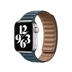 Кожаный ремешок Apple Leather Link Baltic Blue для Apple Watch 44mm (S | M) Series SE | 6 | 5 | 4 (MY9K2) MY9K2 - Фото 1
