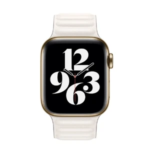 Кожаный ремешок Apple Leather Link Chalk (MJKE3) для Apple Watch 38mm | 40mm | 41mm (M | L) Series - Фото 2