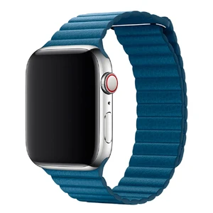 Ремінець Apple Leather Loop Cape Cod Blue Medium (MTH92) для Apple Watch Ultra 49mm | 45mm | 44mm | 42mm MTH92 - Фото 1
