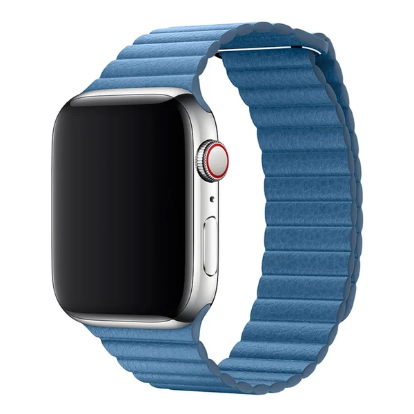 Ремешок Apple Leather Loop Cornflower Medium (MV2X2) для Apple Watch Ultra 49mm | 45mm | 44mm | 42mm