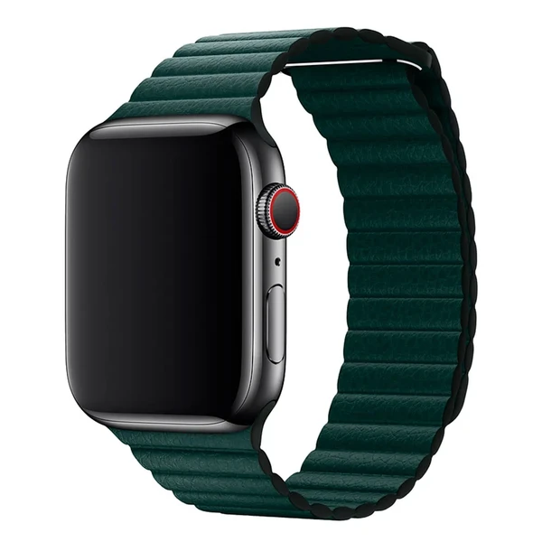 Ремешок Apple  Leather Loop Forest Green Medium (MTH72) для Apple Watch Ultra 49mm | 45mm | 44mm | 42mm